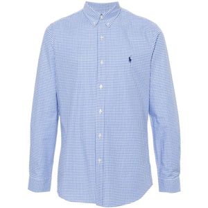 Polo Ralph Lauren, Heren, Overhemden, Blauw, Maat: S Katoen,