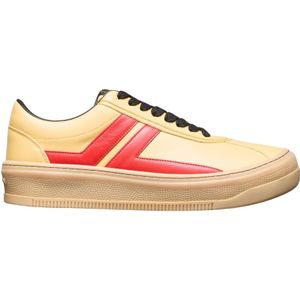 Lanvin Leren Sneakers met Contrastpanelen , Yellow , Heren , Maat: 41 EU