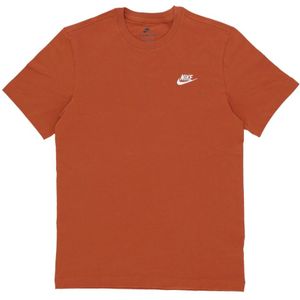 Nike - Dark Russet Club - T-shirt - Bruin - Korte Mouwen - 100% Katoen