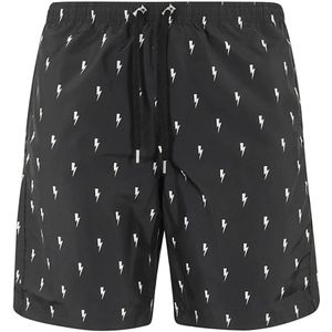 Neil Barrett, Heren, Badkleding, Zwart, Maat: M Poliester,