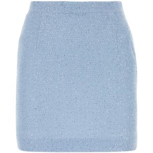 Alessandra Rich, Dames, Rokken, Blauw, Maat: 2XS Tweed,