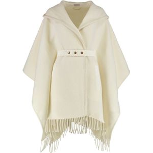 Moncler, Dames, Jassen, Beige, Maat: ONE Size Wol,