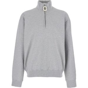 JW Anderson, Heren, Sweatshirts & Hoodies, Grijs, Maat: XL Katoen,
