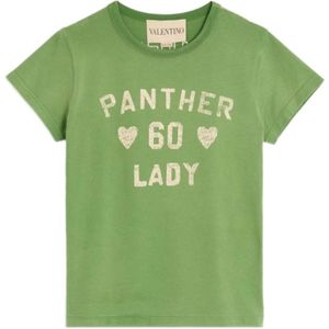 Valentino - Crew Neck T-shirt - Groen - Dames