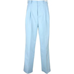 Marni, Dames, Broeken, Blauw, Maat: XS Wol,