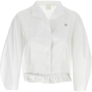 Givenchy, Dames, Blouses & Shirts, Wit, Maat: XS Katoen,