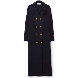 Busnel, Dames, Mantels, Blauw, Maat: M Wol,