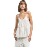 REPLAY Top 'COMPONENTI MISTI'  natuurwit