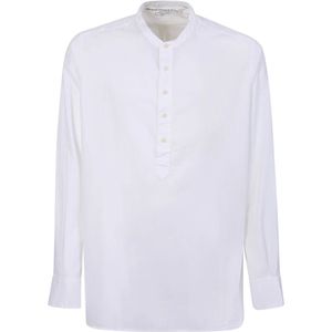 Original Vintage, Heren, Overhemden, Wit, Maat: M Katoen,