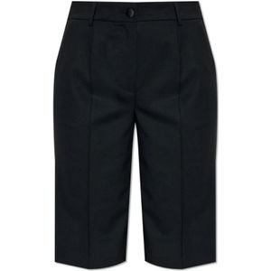 Dolce & Gabbana, Dames, Korte broeken, Zwart, Maat: 2XS Wol,