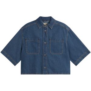 Weekend Max Mara, Dames, Blouses & Shirts, Blauw, Maat: M Denim,