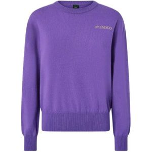 Pinko, Dames, Truien, Paars, Maat: L Wol,