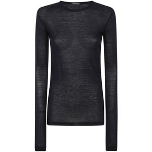 Ann Demeulemeester, Dames, Tops, Zwart, Maat: L Viscose,