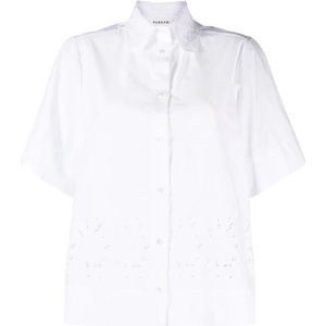 P.a.r.o.s.h., Dames, Blouses & Shirts, Wit, Maat: XL Katoen,