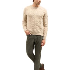 Boglioli, Heren, Truien, Beige, Maat: L Wol,