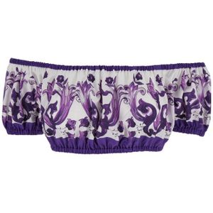 Dolce & Gabbana, Dames, Blouses & Shirts, Paars, Maat: L Katoen,