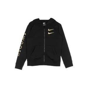 Nike Zwarte Zip Hoodie Sports Sweater , Black , Heren , Maat: S