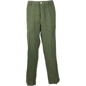 Nine In The Morning, Heren, Broeken, Groen, Maat: W34 Katoen,