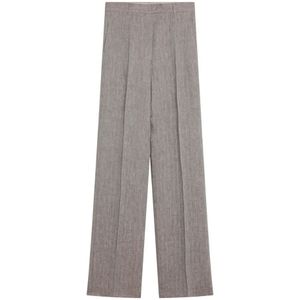 Max Mara Studio, Dames, Broeken, Grijs, Maat: M