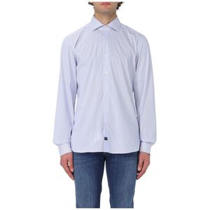 Fay, Heren, Overhemden, Blauw, Maat: 3XL Katoen,