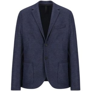 Harris Wharf London, Heren, Jassen, Blauw, Maat: XL Wol,