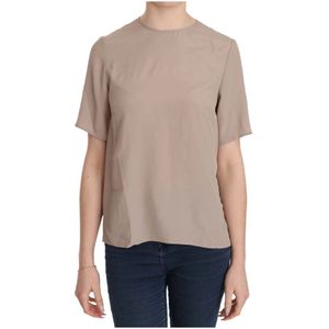 Dolce Gabbana - Crew Neck Short Sleeve Blouse - Beige