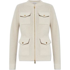 Moncler, Dames, Truien, Beige, Maat: XS Wol,