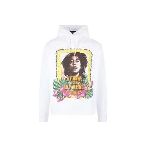 Dsquared2 Casual Sweatshirt voor Dagelijks Comfort , White , Heren , Maat: S