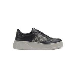 Gucci Canvas Panel Sneakers , Black , Dames , Maat: 44 EU