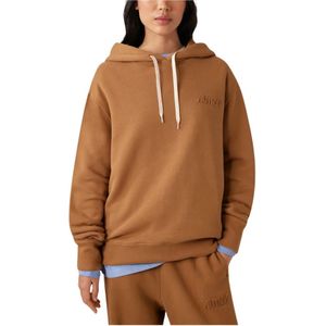 Autry - Hazelnoot Fleece Katoenen Hoodie - Dames