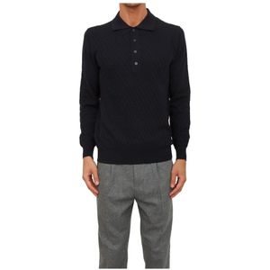 Paolo Pecora, Heren, Truien, Blauw, Maat: S Wol,