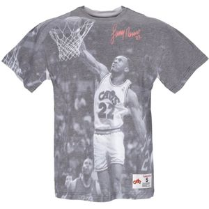 Mitchell & Ness, Heren, Tops, Grijs, Maat: XL Katoen,