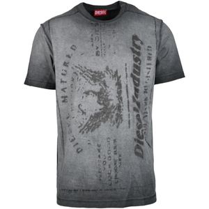 Diesel, Heren, Tops, Grijs, Maat: L Katoen,