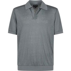 Giorgio Armani, Heren, Tops, Blauw, Maat: M Viscose,