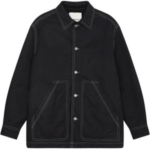 Isabel Marant, Heren, Jassen, Zwart, Maat: M Katoen,