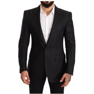 Dolce & Gabbana - Main Line - Blazer - Zwart - Linnen - Slim Fit