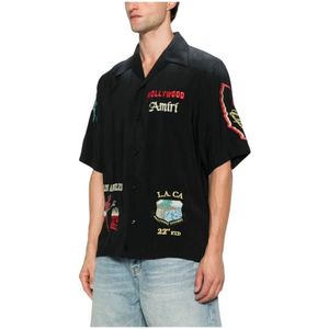 Amiri, Heren, Overhemden, Zwart, Maat: M