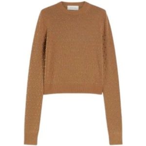 Sportmax, Dames, Truien, Bruin, Maat: XS Wol,