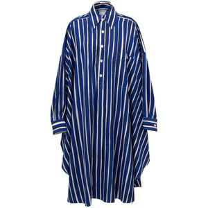 Bottega Veneta, Dames, Jurken, Blauw, Maat: 3XS Zijde,