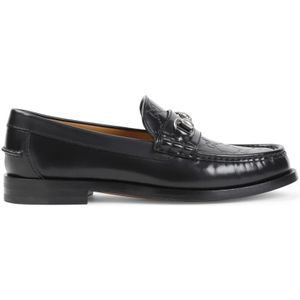 Gucci Zwarte Mocassin Schoenen , Black , Heren , Maat: 41 1/2 EU