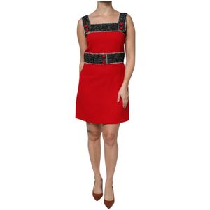 Dolce & Gabbana, Dames, Jurken, Rood, Maat: M Wol,