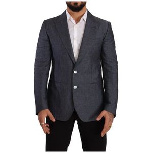 Dolce & Gabbana, Heren, Jassen, Blauw, Maat: M Katoen,