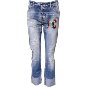 Dsquared2, Dames, Jeans, Blauw, Maat: XS Denim,