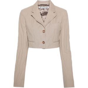 Acne Studios, Dames, Jassen, Beige, Maat: M Katoen,