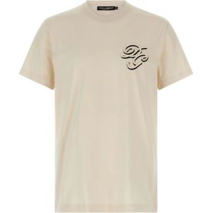 Dolce & Gabbana, Heren, Tops, Beige, Maat: S Katoen,