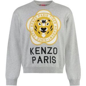 Kenzo, Heren, Truien, Grijs, Maat: S Katoen,