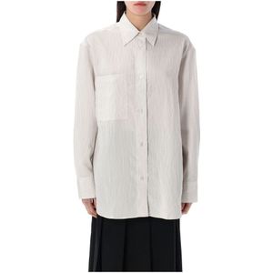 Studio Nicholson, Dames, Blouses & Shirts, Wit, Maat: 3XL Modal,