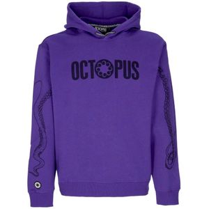 Octopus, Heren, Sweatshirts & Hoodies, Paars, Maat: XL Katoen,
