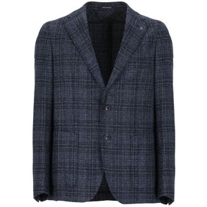 Tagliatore, Heren, Jassen, Blauw, Maat: L Wol,