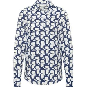 Eterna, Dames, Blouses & Shirts, Blauw, Maat: 2XL